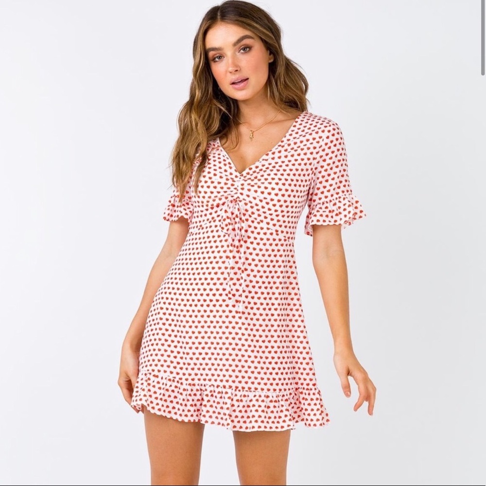 Princess Polly Eris Mini Dress Red/White